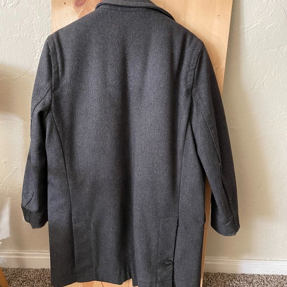 90s vintage GAP heavy wool trench coat - Picture 4 of 4